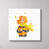 秋女 キャンバスプリント (正面)