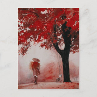 秋女 ポストカード