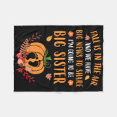 秋妊娠の発表は姉妹秋 フリースブランケット (正面(横))