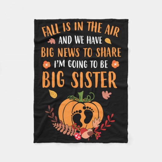 秋妊娠の発表は姉妹秋 フリースブランケット (正面)