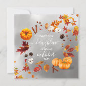 秋妊娠告知 招待状 (正面)