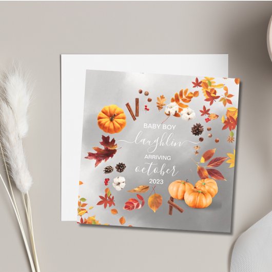 秋妊娠告知 招待状