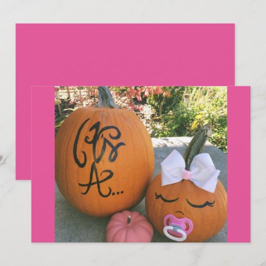 秋妊娠告知 案内状 (正面/裏面)