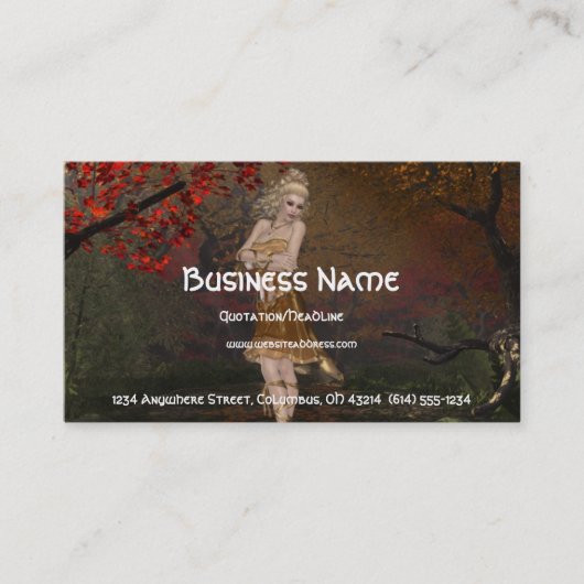 秋妖精の国デザイン2 -ファンタジー名刺 名刺 (正面)