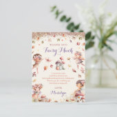 秋妖精ガール誕生日サンキューポストカード ポストカード (スタンド正面)