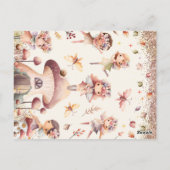 秋妖精ガール誕生日サンキューポストカード ポストカード (裏面)