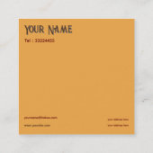 秋妖精 – アーティシック スクエア名刺 (裏面)