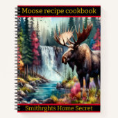 秋威厳のあるに滝に打ち寄せる ノートブック (正面)