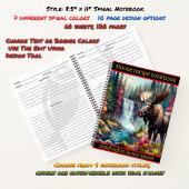 秋威厳のあるに滝に打ち寄せる ノートブック