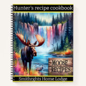 秋威厳のあるのカラフルの滝でムース ノートブック (正面)