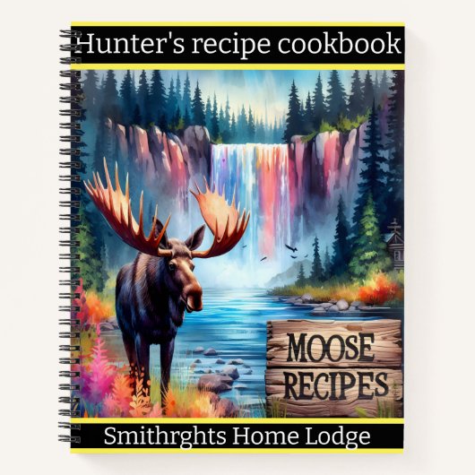 秋威厳のあるのカラフルの滝でムース ノートブック (正面)