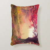 秋威厳のあるの森の風景 アクセントクッション (正面(垂直))