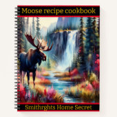 秋威厳のあるの滝鮮やかで歩く ノートブック (正面)