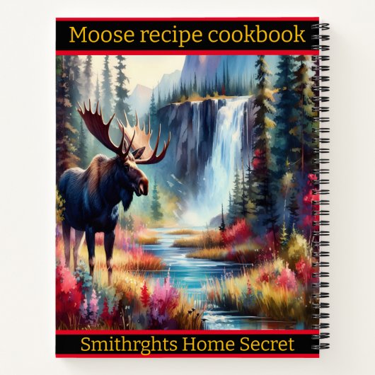 秋威厳のあるの滝鮮やかで歩く ノートブック (裏面)