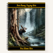 秋威厳のあるの穏やかな滝で息を呑む ノートブック (正面)