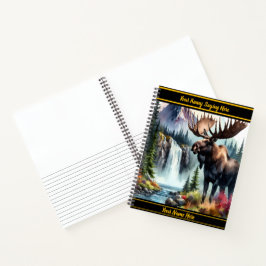 秋威厳のあるの穏やかな滝で息を呑む ノートブック