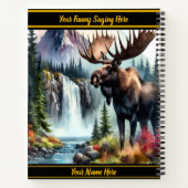 秋威厳のあるの穏やかな滝で息を呑む ノートブック (裏面)