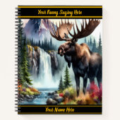 秋威厳のあるの穏やかな滝で息を呑む ノートブック (正面)