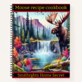 秋威厳のあるの穏やかな滝の近くを歩く ノートブック (正面)