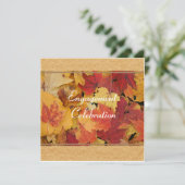 秋婚約お祝い招待状 招待状 (スタンド正面)