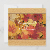 秋婚約お祝い招待状 招待状 (正面)
