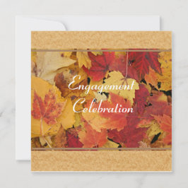 秋婚約お祝い招待状 招待状