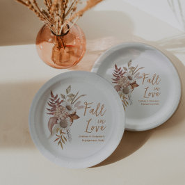 秋婚約パーティ ペーパープレート