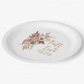 秋婚約パーティ ペーパープレート (アングル)