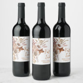 秋婚約パーティ ワインラベル (ボトル)