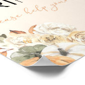 秋子供の誕生日ドリンクバー標識 ポスター (角)