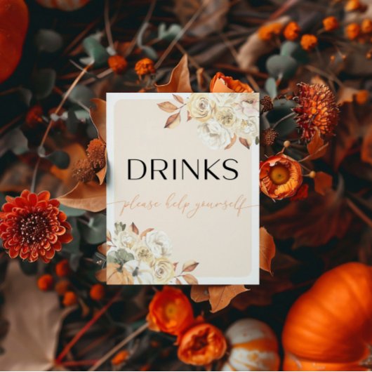 秋子供の誕生日ドリンクバー標識 ポスター