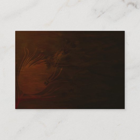 秋孔雀フェザーウェディングレセプション エンクロージャーカード (裏面)