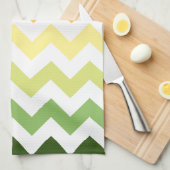 秋季カラフル秋シェブロン キッチンタオル (四つ折り)