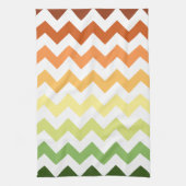 秋季カラフル秋シェブロン キッチンタオル (縦)