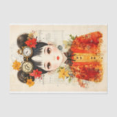 秋季スティームパンクアジア女性BJ3デコパージュ 薄葉紙 (正面)