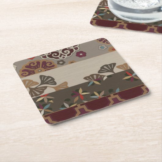 秋季タペストリーII スクエアペーパーコースター (アングル)