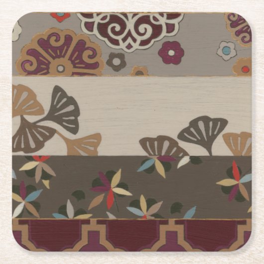 秋季タペストリーII スクエアペーパーコースター (正面)