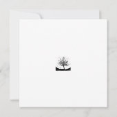 秋季ツリーリノプリントカード 招待状 (裏面)