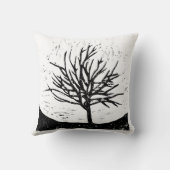 秋季ツリーリノプリント クッション (裏面)