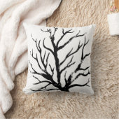 秋季ツリーリノプリント クッション (ブランケット)