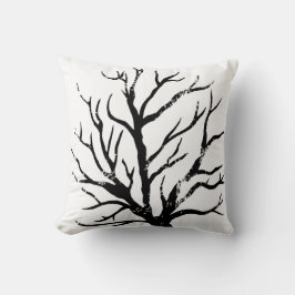 秋季ツリーリノプリント クッション