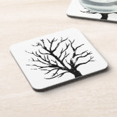 秋季ツリーリノプリント コースター (左側)