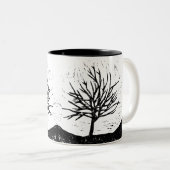 秋季ツリーリノプリント ツートーンマグカップ (正面右)