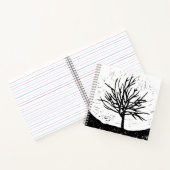 秋季ツリーリノプリント ノートブック (内部)