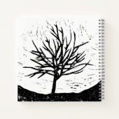 秋季ツリーリノプリント ノートブック (裏面)