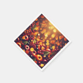秋季ハーベストフェスティバルフルーツ《写真》ぼけ味ドクページ スタンダードカクテルナプキン (角)