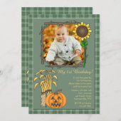 秋季フォト招待状 招待状 (正面/裏面)