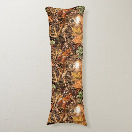 秋季場面白い尾シカで強く反対して下さい ボディピロー (正面縦)