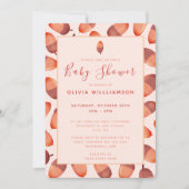 秋季秋アコーンベビーシャワー招待状 招待状 (正面)