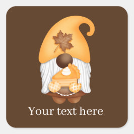 秋季節のカボチャのパイベンダーのベーキング格言 スクエアシール